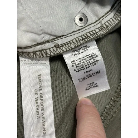 Loft/Ann T Marisa Green Camo Print Skinny Denim Mid-Rise Jeans Size 14 Stretch - Picture 7 of 10